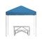 Emma and Oliver Portable Tailgate, Camping or Event Set with White Pop Up Event Canopy Tent with Carry Bag and Folding Table with Benches Set